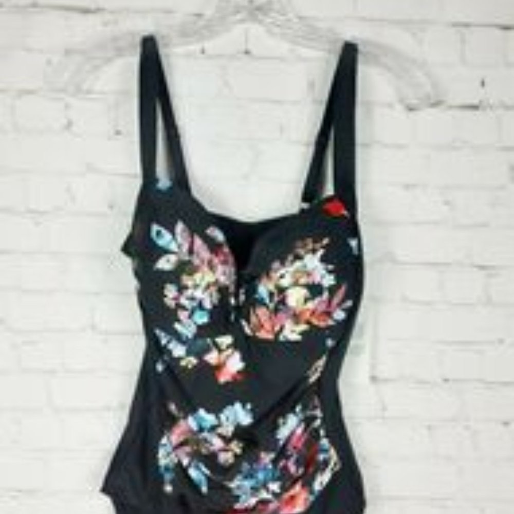 Maxine of Hollywood floral onepiece swimsuit